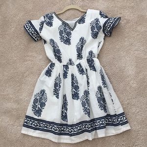 NWOT Blue and white cotton dress. Never worn!